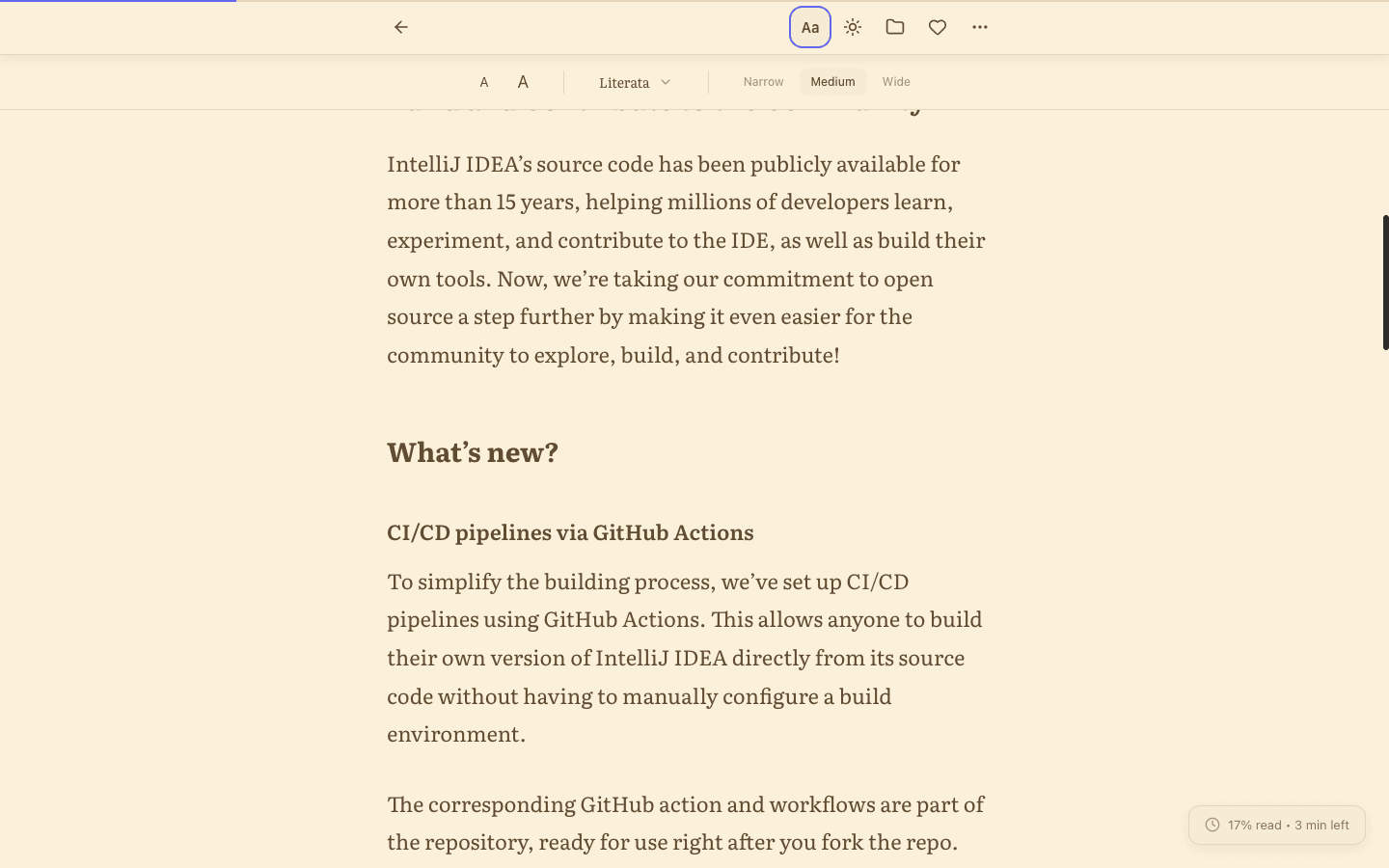 Pockd reader view with distraction-free reading